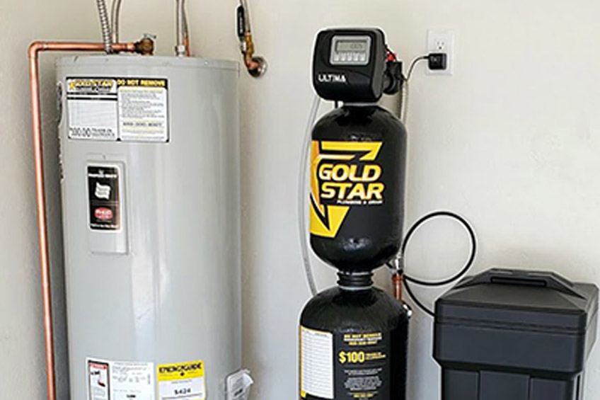 Newly Installed Water Heater and Water Softener