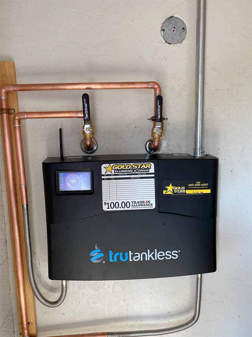 Trutankless Water Heater System Installed in the Wall