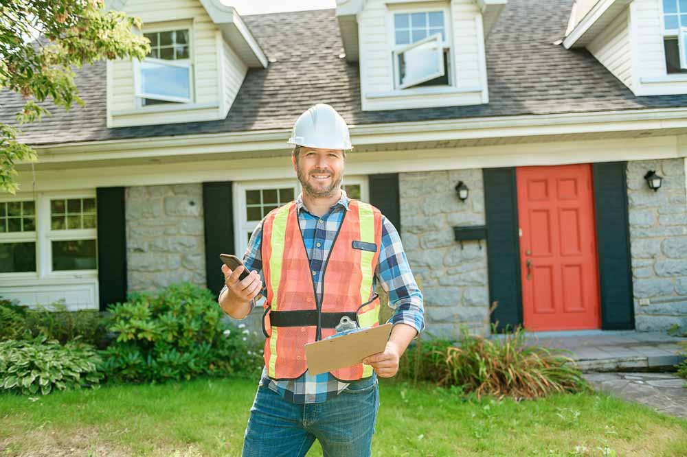 sewer specialist holding documents