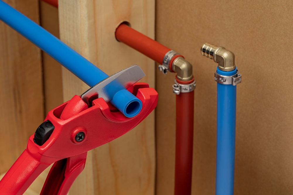 pex and copper pipe side by side