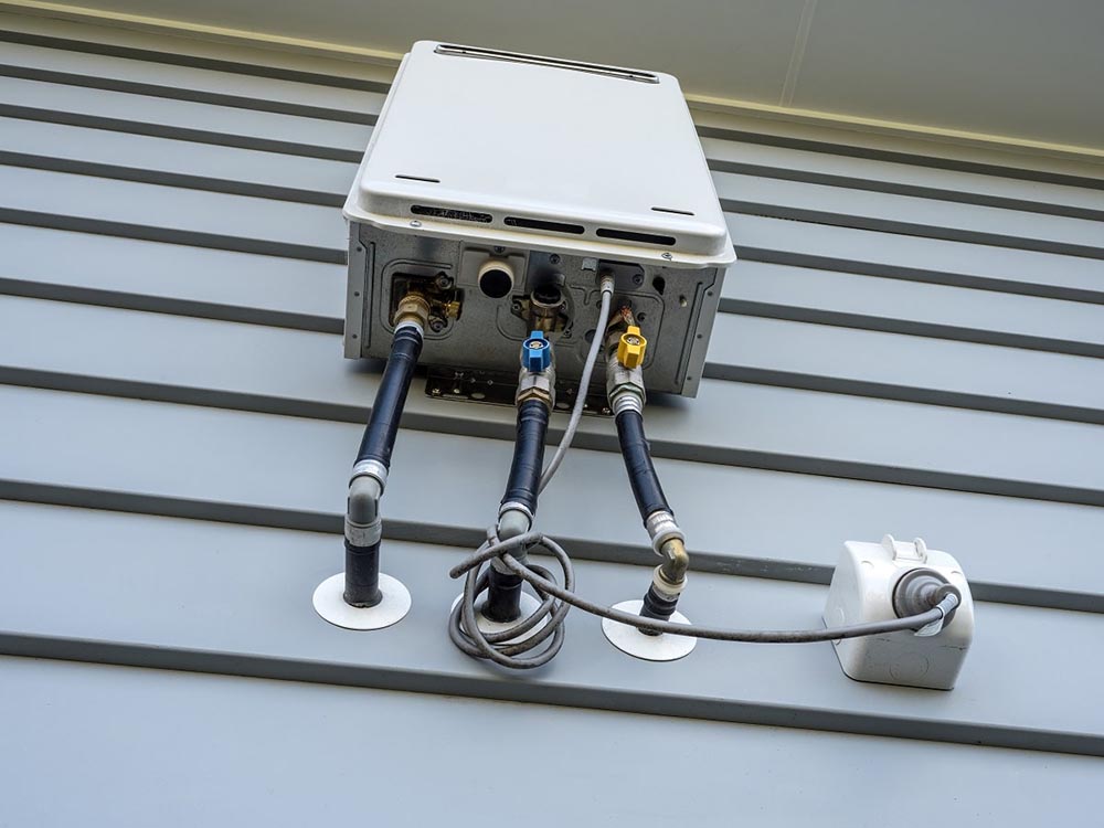 tankless water heater route