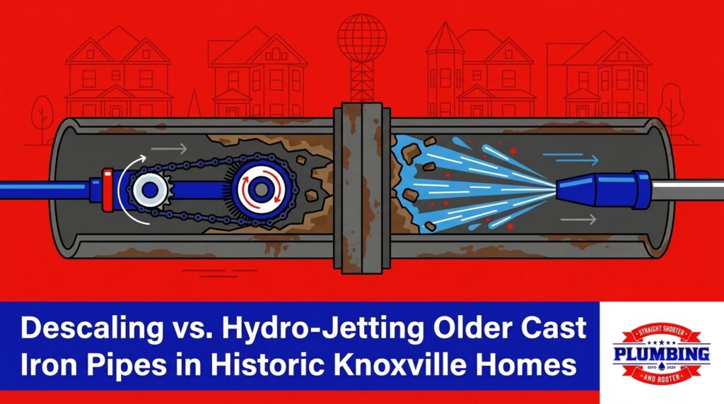 Descaling vs. Hydro-Jetting Older Cast Iron Pipes in Historic Knoxville Homes — featured image