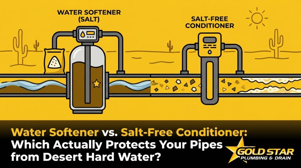 Water Softener vs. Salt-Free Conditioner: Which Actually Protects Your Pipes from Desert Hard Water? — featured image