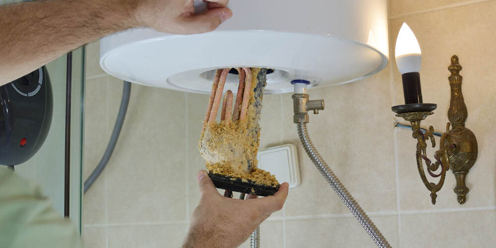 limescale on tankless water heater in Chandler, AZ