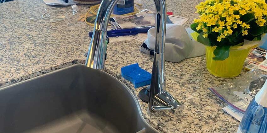 Newly Installed Kitchen Faucet