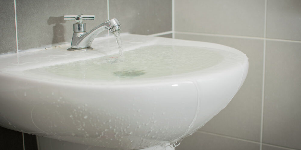 overflowing sink drain